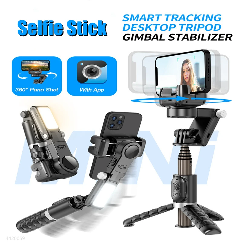 Roreta New Uniaxial Gimbal Stabilizer Tripod Foldable Wireless Selfie Stick Monopod Stabilizer With Bluetooth Shutter Fill Light
Roreta New Uniaxial Gimbal Stabilizer Tripod Foldable Wireless Selfie Stick Monopod Stabilizer With Bluetooth Shutter Fill Light