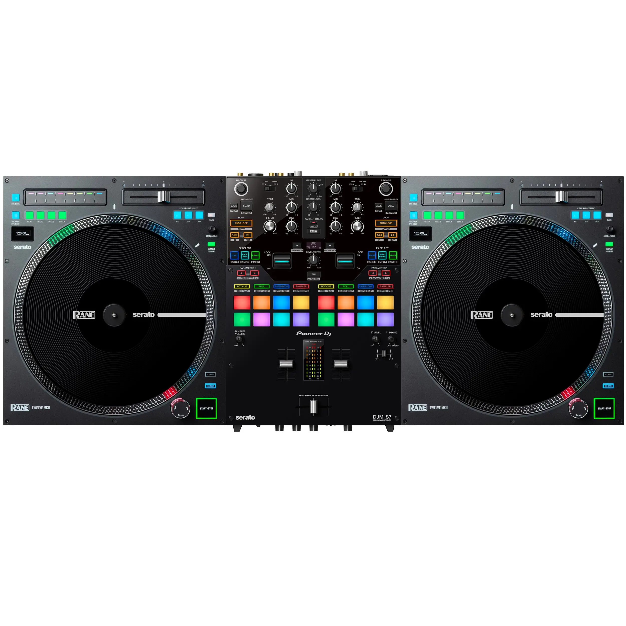 Купите 2 и получите 1 бесплатную распродажу на Pioneer DJ DJM-S7 2-канальный Миксер для Serato DJ
Купите 2 и получите 1 бесплатную распродажу на Pioneer DJ DJM-S7 2-канальный Миксер для Serato DJ