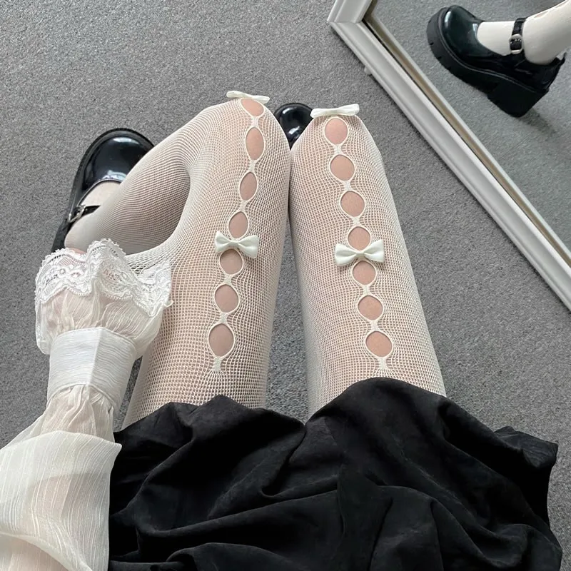 INSMICROGIRL Kawaii Bow Mesh Lace Stockings Sexy White See Through Long Stocking Thigh High Socks Y2K Japanese Sweet
INSMICROGIRL Kawaii Bow Mesh Lace Stockings Sexy White See Through Long Stocking Thigh High Socks Y2K Japanese Sweet