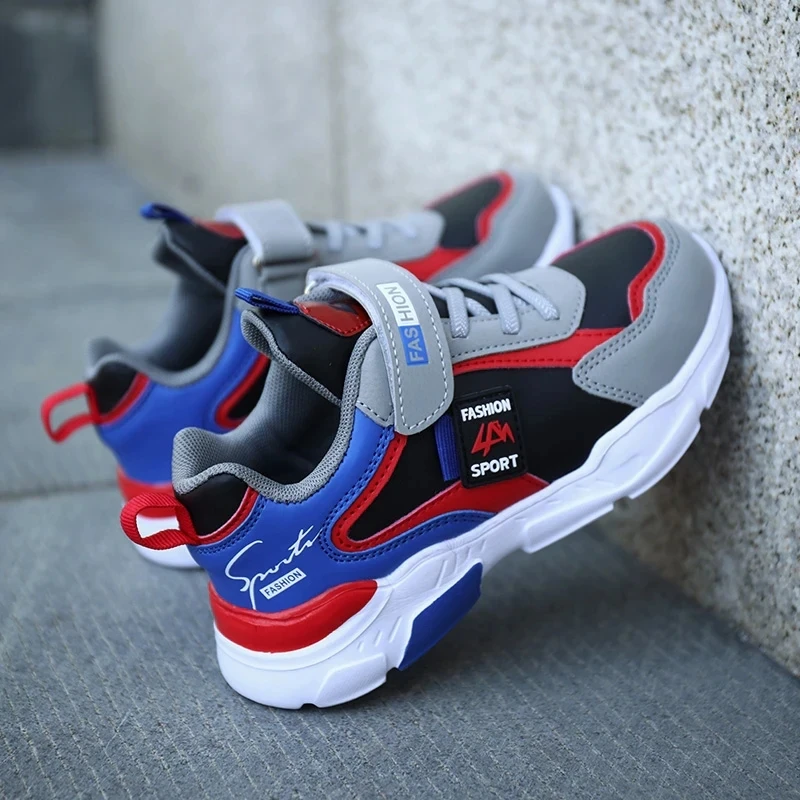 Всесезонные детские кроссовки детская модная спортивная обувь для мальчиков дышащая Уличная обувь для бега легкая дышащая