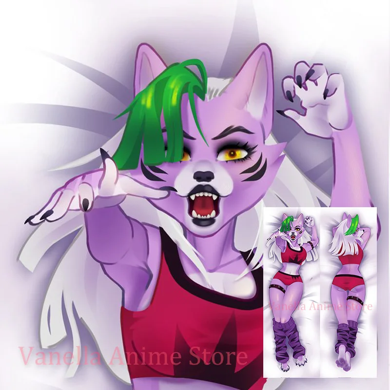 Подушка Dakimakura Roxy Roxanne Wolf из аниме с двусторонним принтом наволочка в натуральную