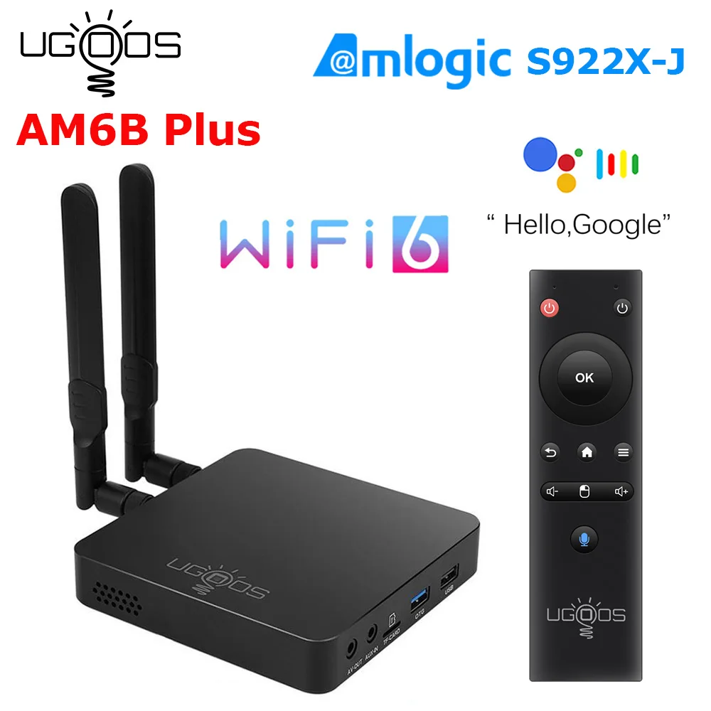 Ugoos AM6 AM6B plus Android 9 Smart TV Box 4GB DDR4 32GB Amlogic S922X 2.4G 5G wifi 6 1000M LAN 4K Set Top Box
Ugoos AM6 AM6B plus Android 9 Smart TV Box 4GB DDR4 32GB Amlogic S922X 2.4G 5G wifi 6 1000M LAN 4K Set Top Box
