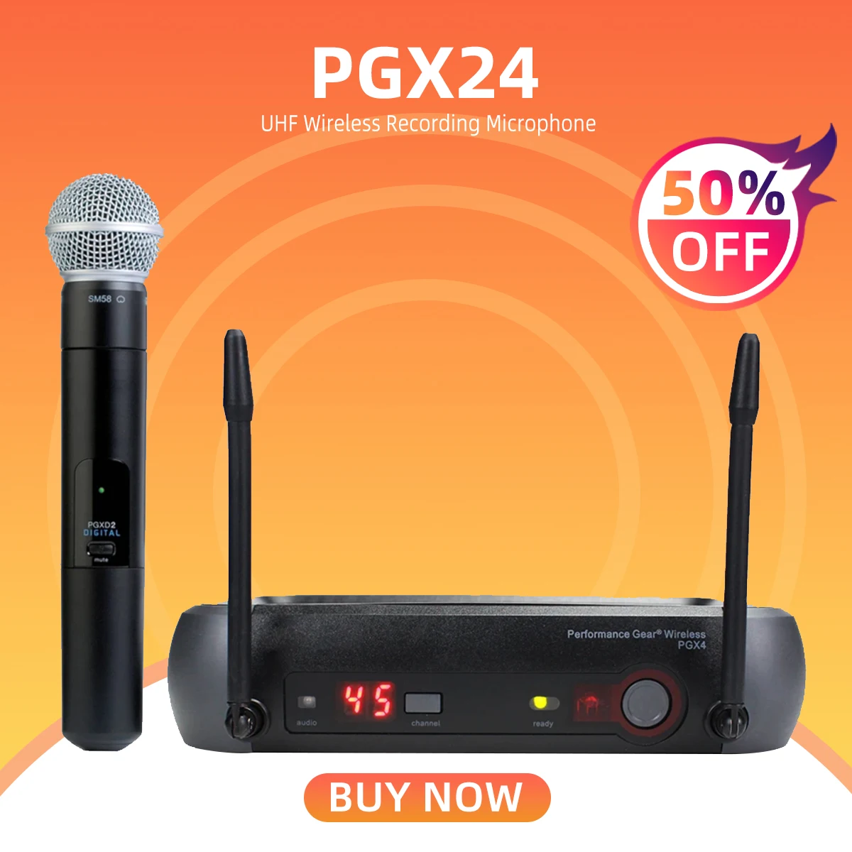 PGX4 BETA58A SM58 UHF Wireless Recording Microphone Automatic Setup Wide Rang Audio Equipment for Shure Karaoke Home System
PGX4 BETA58A SM58 UHF Wireless Recording Microphone Automatic Setup Wide Rang Audio Equipment for Shure Karaoke Home System