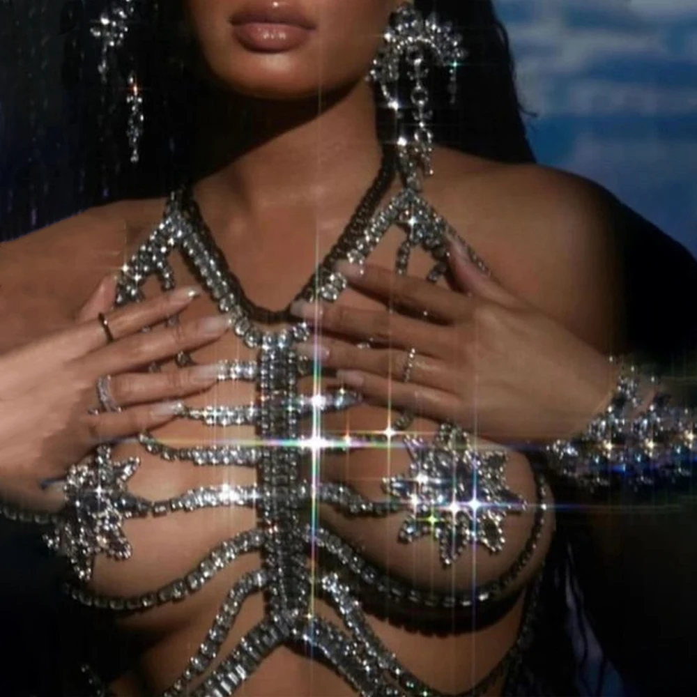Multi Layer Vest Zircon Chest Chain Harness Female Sexy Lingerie Clothing Rhinestone Body Chain Jewelry Top Crystal Bra Festival
Multi Layer Vest Zircon Chest Chain Harness Female Sexy Lingerie Clothing Rhinestone Body Chain Jewelry Top Crystal Bra Festival