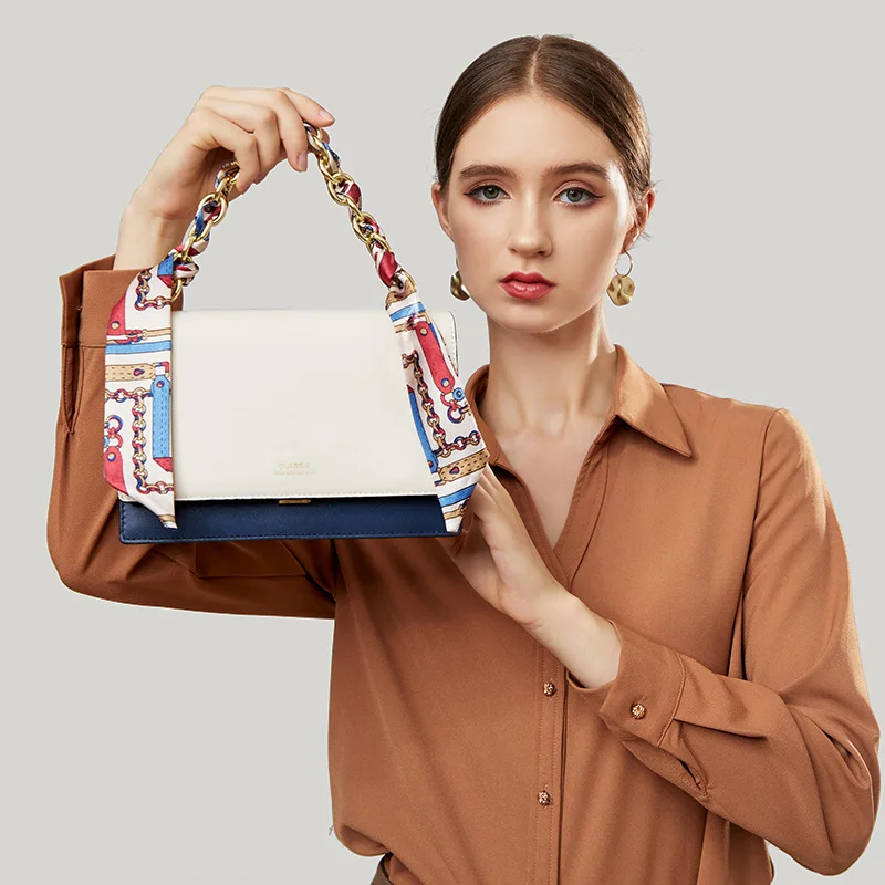 Paparazzi Frenchs style handbags Genuine leather silk scarf Magnetic buckle shoulder bag metal chains for women girls fashion
Paparazzi Frenchs style handbags Genuine leather silk scarf Magnetic buckle shoulder bag metal chains for women girls fashion