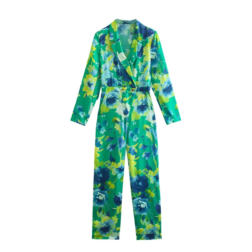 PB&ZA 2022 Fall New Women's Clothing Casual Trend Fashion Flower Print V-Neck Long Sleeve Straight Jumpsuit 8676274
PB&ZA 2022 Fall New Women's Clothing Casual Trend Fashion Flower Print V-Neck Long Sleeve Straight Jumpsuit 8676274