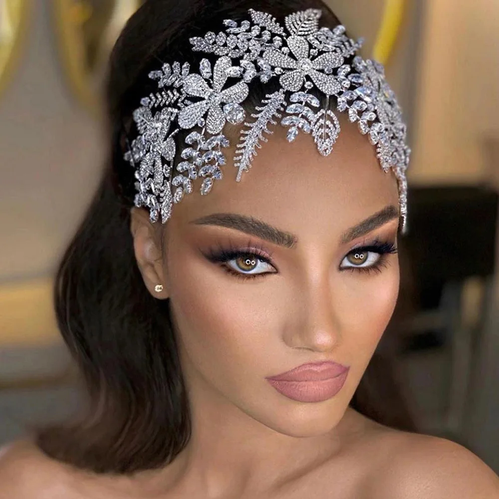 Exquisite Zircon Wedding Headband for Women Tiara Crown Luxury Bridal Leaf Flowers Headpiece Rhinestone Hair Jewelry Headwear
Exquisite Zircon Wedding Headband for Women Tiara Crown Luxury Bridal Leaf Flowers Headpiece Rhinestone Hair Jewelry Headwear
