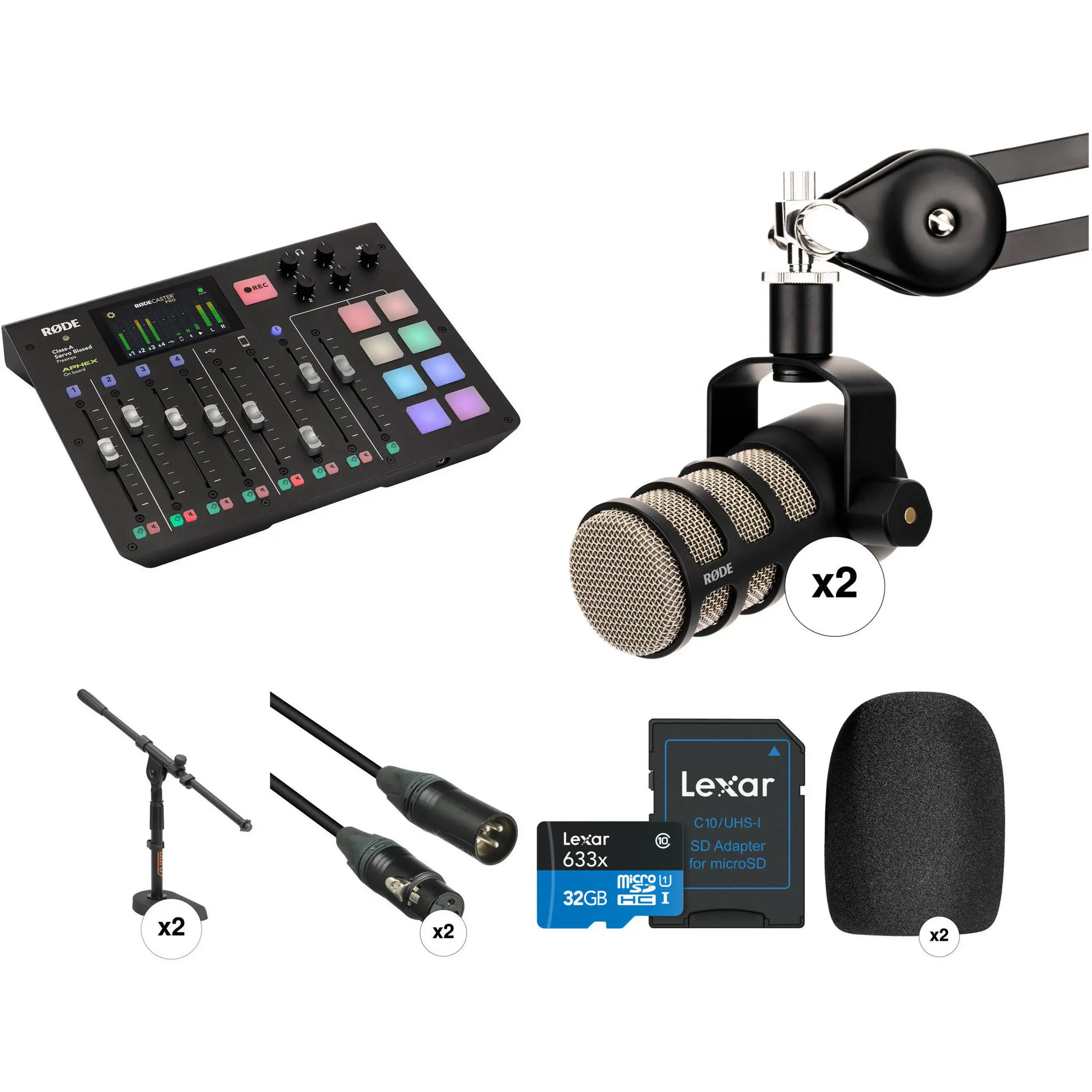 Низкопотребляющий потребитель энергии RODE RODECaster Pro с двойными подмикрофонами, стойками и комплектом кабелей
Низкопотребляющий потребитель энергии RODE RODECaster Pro с двойными подмикрофонами, стойками и комплектом кабелей