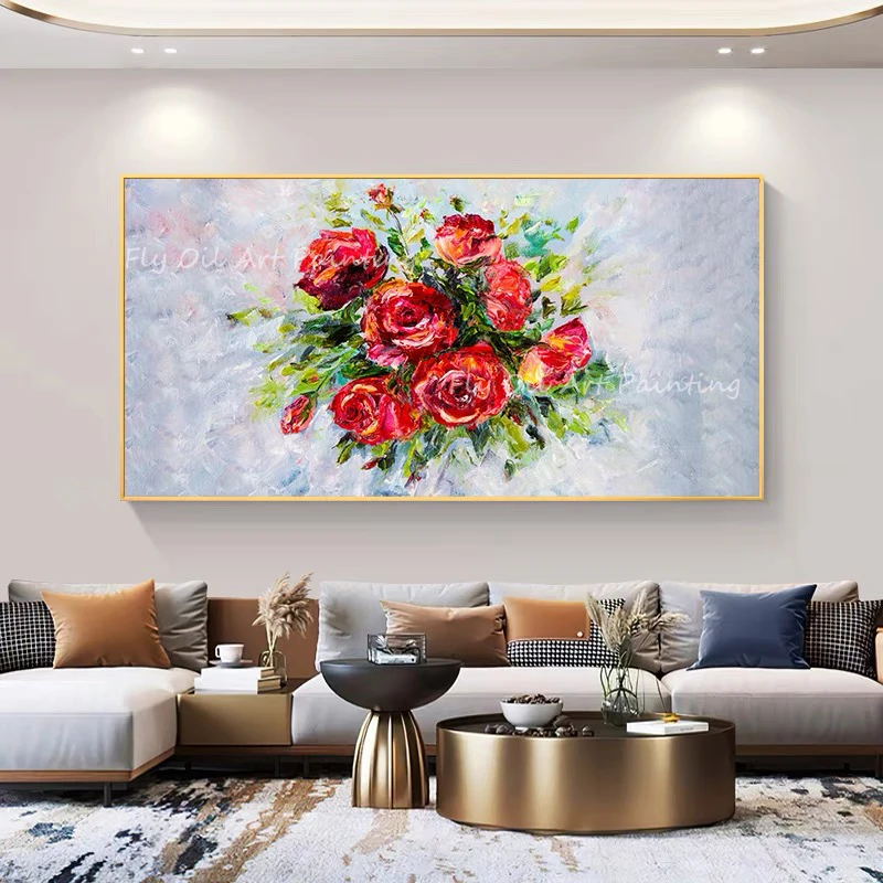 100% Handmade red colorful flower large size picture grey canvas wholesale product Oil Painting Porch Aisle Decoration as a gift
100% Handmade red colorful flower large size picture grey canvas wholesale product Oil Painting Porch Aisle Decoration as a gift