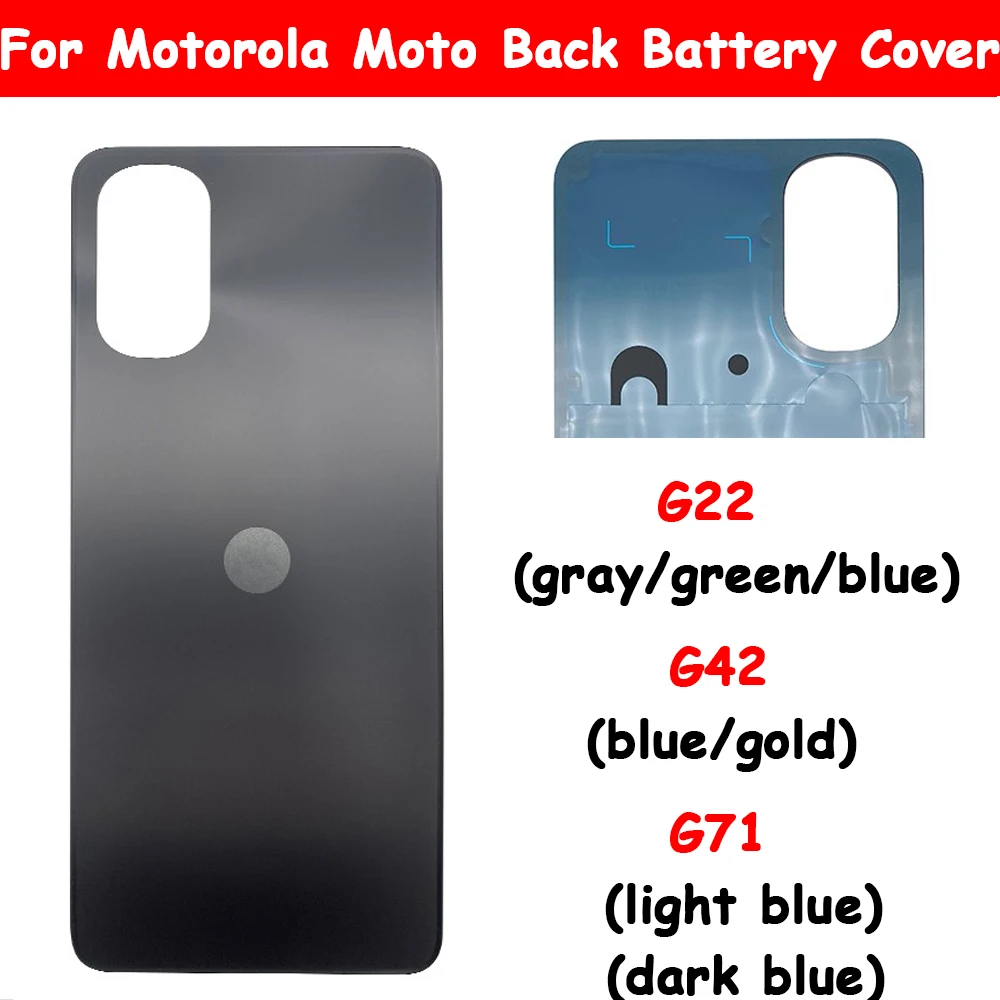 5Pcs New Back Battery Back Cover For Motorola Moto G22 G42 G71 Battery Cover Back Rear Door Housing Back Case
5Pcs New Back Battery Back Cover For Motorola Moto G22 G42 G71 Battery Cover Back Rear Door Housing Back Case