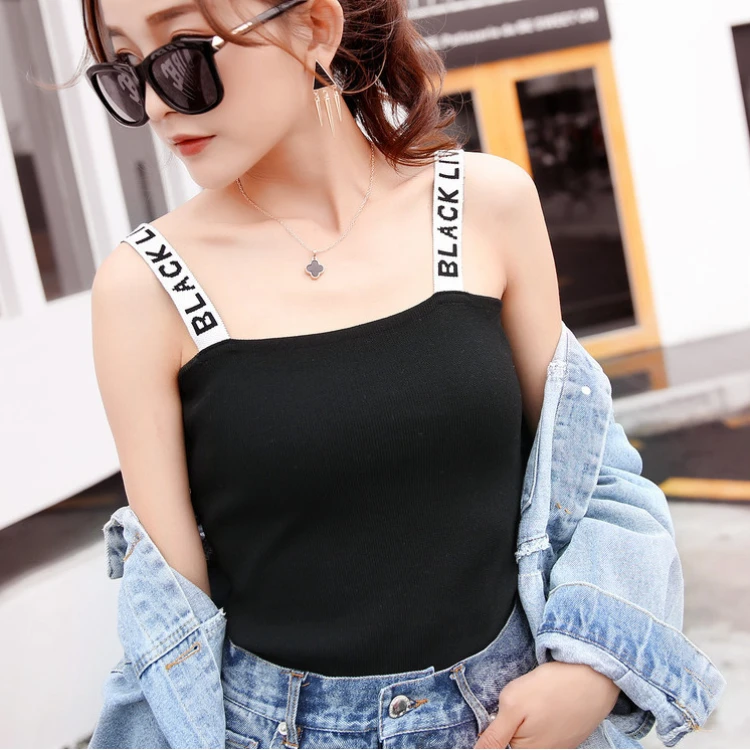 2023 Summer Women Sling Letter Beach Vest Cotton Camis Streetwear Casual Korean Style For Female Tops
2023 Summer Women Sling Letter Beach Vest Cotton Camis Streetwear Casual Korean Style For Female Tops