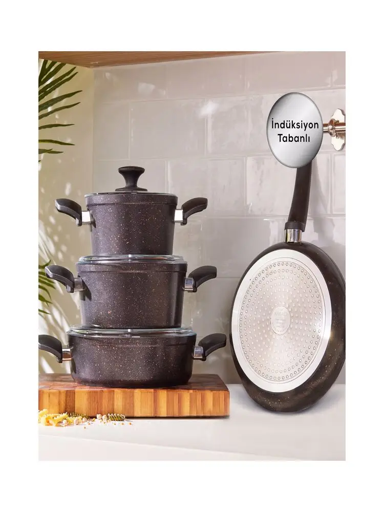 Karaca Biogranite Black Gold Induction Based 7 Piece Cookware Set❤️Beautiful Strong Reinforcement Available on Electric Furnaces
Karaca Biogranite Black Gold Induction Based 7 Piece Cookware Set❤️Beautiful Strong Reinforcement Available on Electric Furnaces
