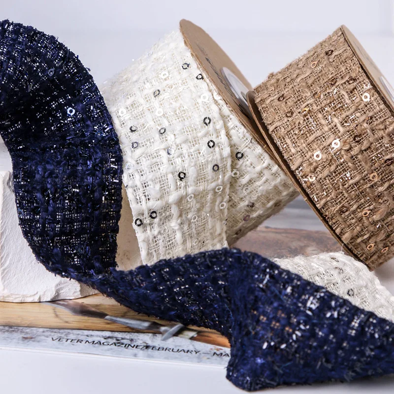 Weave Cotton Linen Tweed Ribbon With Sequins 25mm 40mm Polyester DIY Make Bowknots Kids Hair Accessories Material Handmade Trim
Weave Cotton Linen Tweed Ribbon With Sequins 25mm 40mm Polyester DIY Make Bowknots Kids Hair Accessories Material Handmade Trim