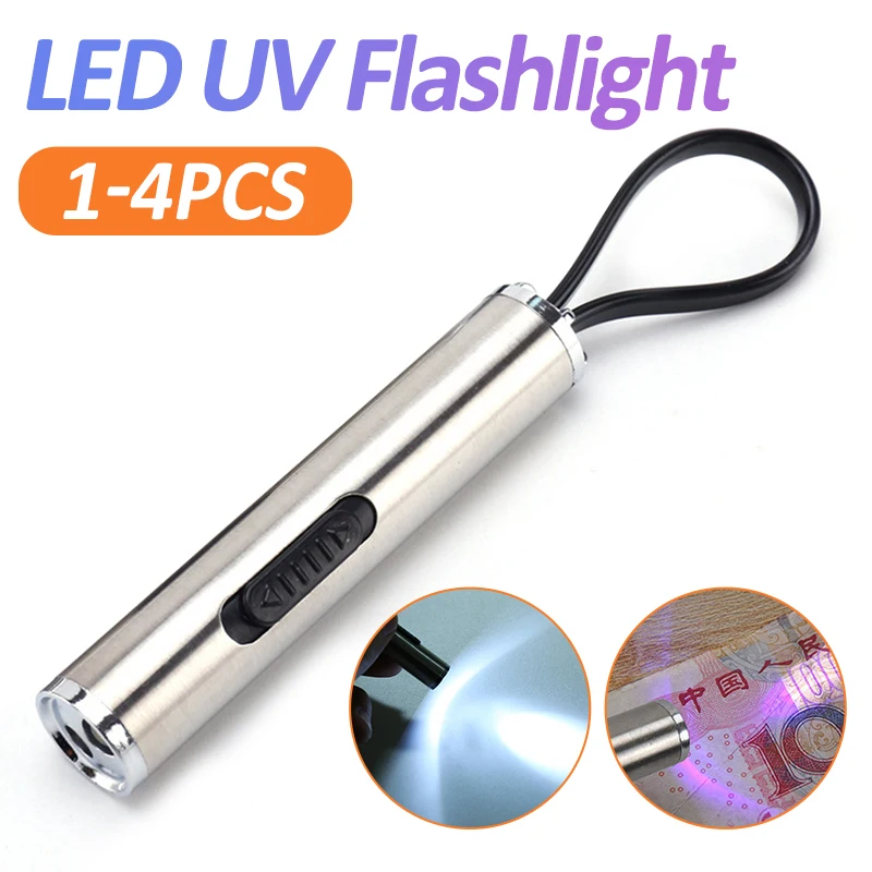 Светодиодная ультрафиолетовая лампа карманный мини-фонарик с детектором из нержавеющей стали, Ультрафиолетовый портативный фонарик, лампа для проверки банкнот
Светодиодная ультрафиолетовая лампа карманный мини-фонарик с детектором из нержавеющей стали, Ультрафиолетовый портативный фонарик, лампа для проверки банкнот