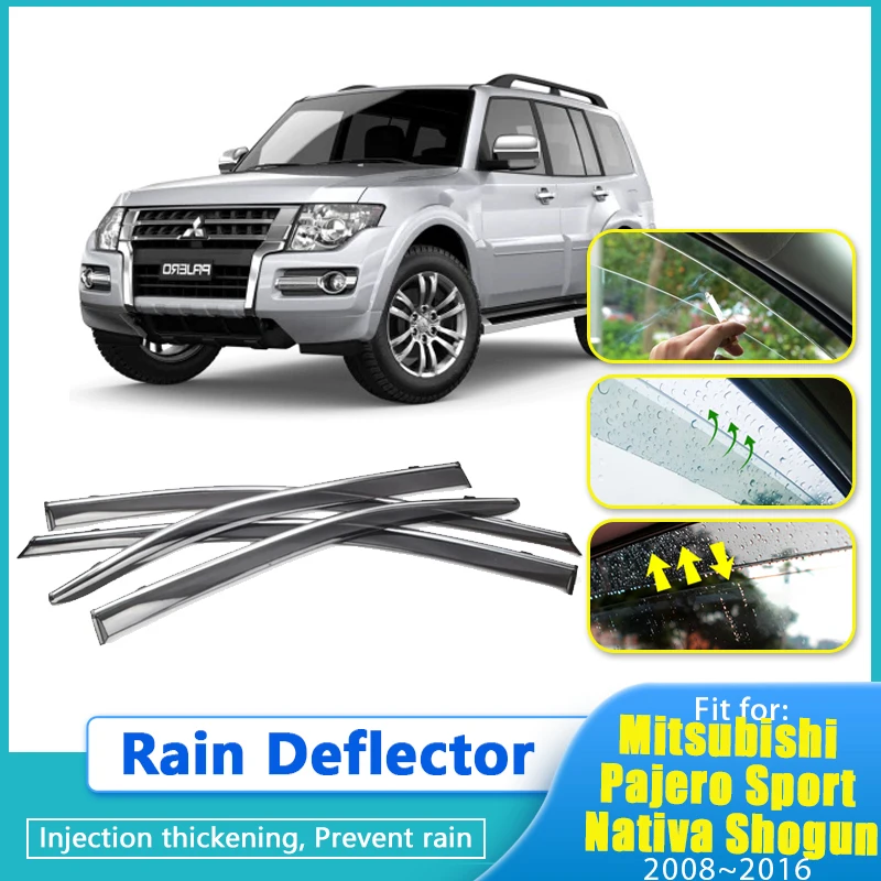 Дефлектор дождя для Mitsubishi Pajero Sport Nativa KG KH PB 2008 ~ 2016 оконный козырек защита от дождя Chuvento Windabweiser
Дефлектор дождя для Mitsubishi Pajero Sport Nativa KG KH PB 2008 ~ 2016 оконный козырек защита от дождя Chuvento Windabweiser