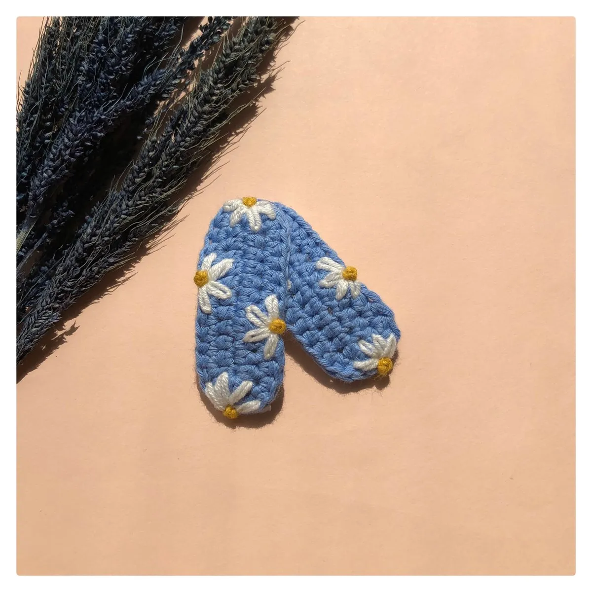 

Jaju Baby Kids Handmade Crochet Made Pastel Blue Three Daisy Snaps 2 Pieces Knitted Buckle