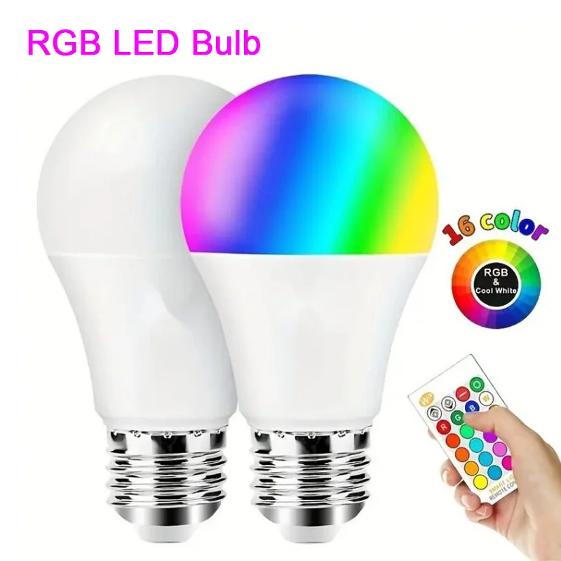KcoiiFun RGB Lights Bulbs E27 LED Bulb 5W/10W/15W 16 Colors Discolored Bulbs Remote Control Dimmable Light Decoration Home
KcoiiFun RGB Lights Bulbs E27 LED Bulb 5W/10W/15W 16 Colors Discolored Bulbs Remote Control Dimmable Light Decoration Home