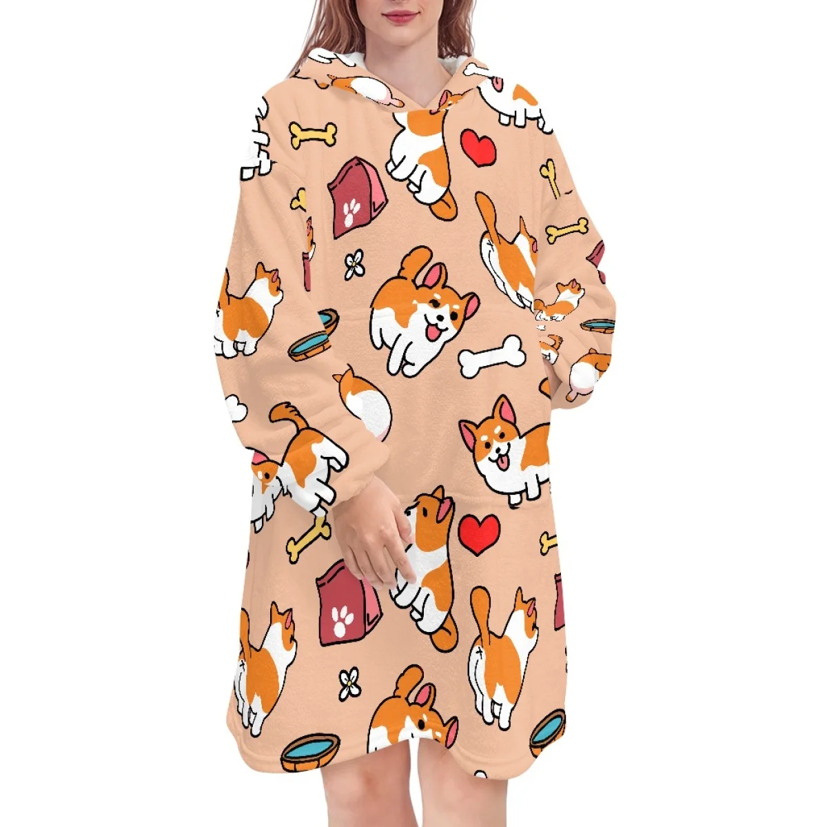 Puppy Pattern Printing Oversize Sweater Blanket Adults Casual Women Personalized Hoodies Animal Dog Cartoon Winter Hoodie Pocket
Puppy Pattern Printing Oversize Sweater Blanket Adults Casual Women Personalized Hoodies Animal Dog Cartoon Winter Hoodie Pocket