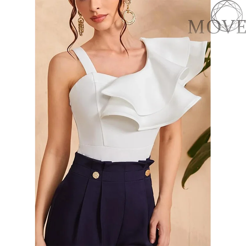 High-end Dress Sleeveless Bodysuit Elegant 2022 Women's Ruffle Collar Top White Collar Backless Bodysuit Women 2022
High-end Dress Sleeveless Bodysuit Elegant 2022 Women's Ruffle Collar Top White Collar Backless Bodysuit Women 2022