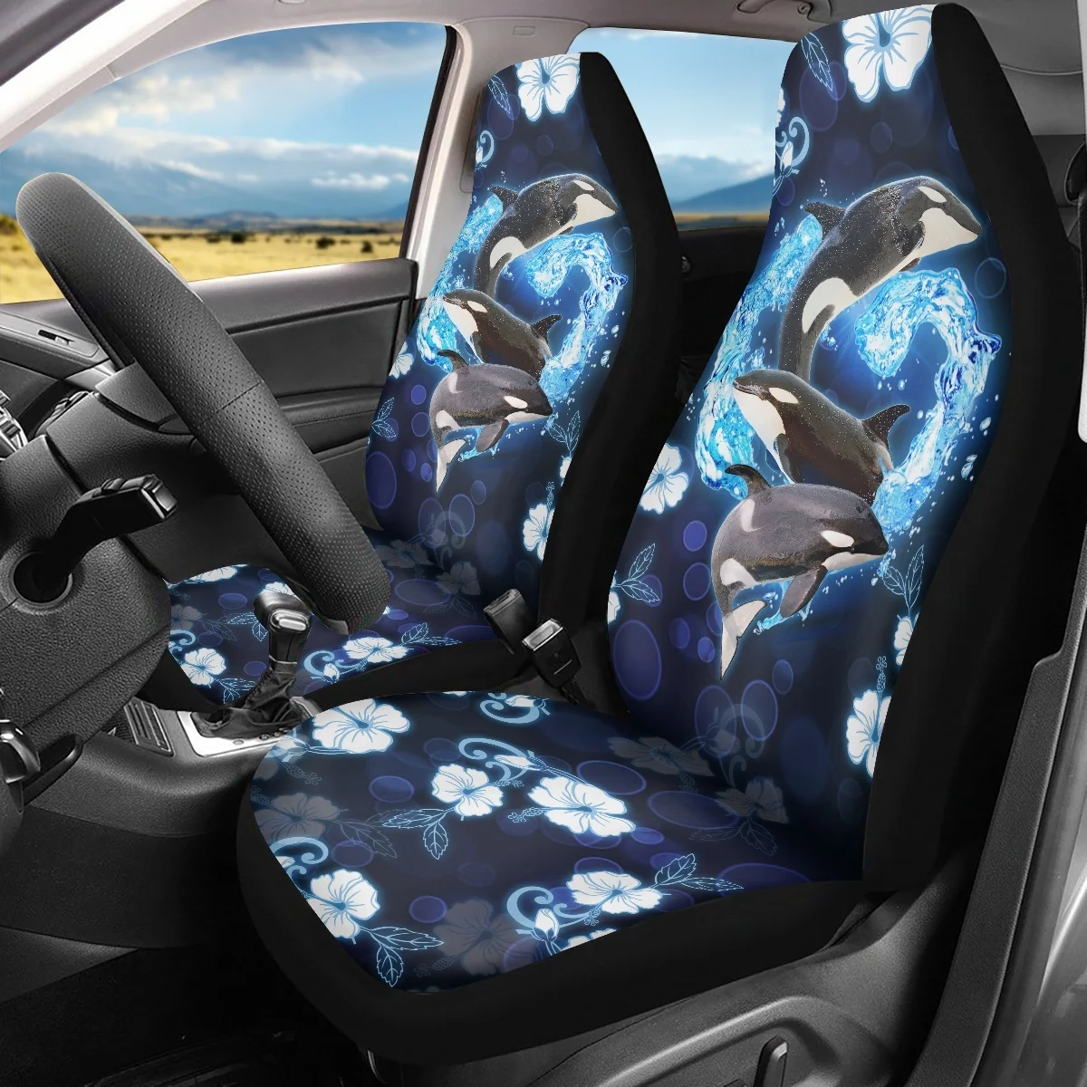 Cute Whale Pattern Auto Seat Cover Set Unisex Gradient Blue Sea Design Car Accessories Anti-dirt Washable Interior Spare Parts
Cute Whale Pattern Auto Seat Cover Set Unisex Gradient Blue Sea Design Car Accessories Anti-dirt Washable Interior Spare Parts