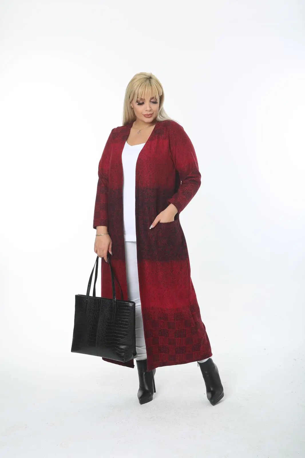 Plus Size Women's Outwear Long Cardigan 2022 Autumn Spring Square Pattern Cotton V-Neck Open Stitch 2XL 3XL 4XL Made in Turkey
Plus Size Women's Outwear Long Cardigan 2022 Autumn Spring Square Pattern Cotton V-Neck Open Stitch 2XL 3XL 4XL Made in Turkey