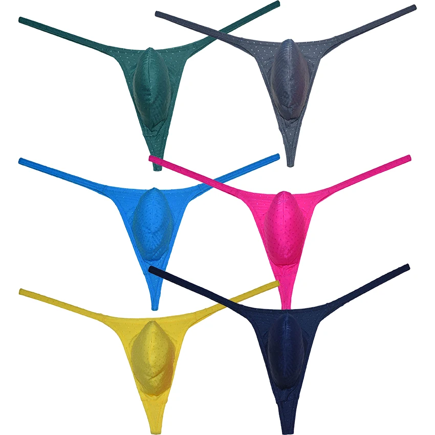 

Men's Solid Colors T-Back Panties Swimwear Fashion Tangas Underwear Sexy Lingerie Minimal Coverage Beachwear Thongs