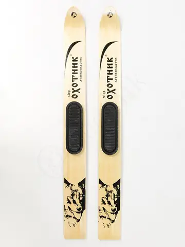 Охотничьи лыжи Маяк ОХОТНИК 155х15 см, дерево-пластик с пластиковыми накладками и амортизатором