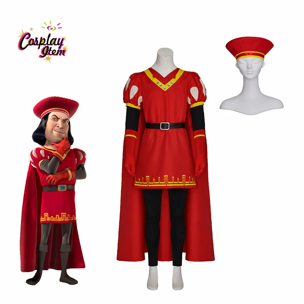 Новый лорд Farquaad зеленый костюм Косплей Монстр Кинг Костюм для Хэллоуина причудливый красный наряд плащ для мужчин и взрослых
Новый лорд Farquaad зеленый костюм Косплей Монстр Кинг Костюм для Хэллоуина причудливый красный наряд плащ для мужчин и взрослых