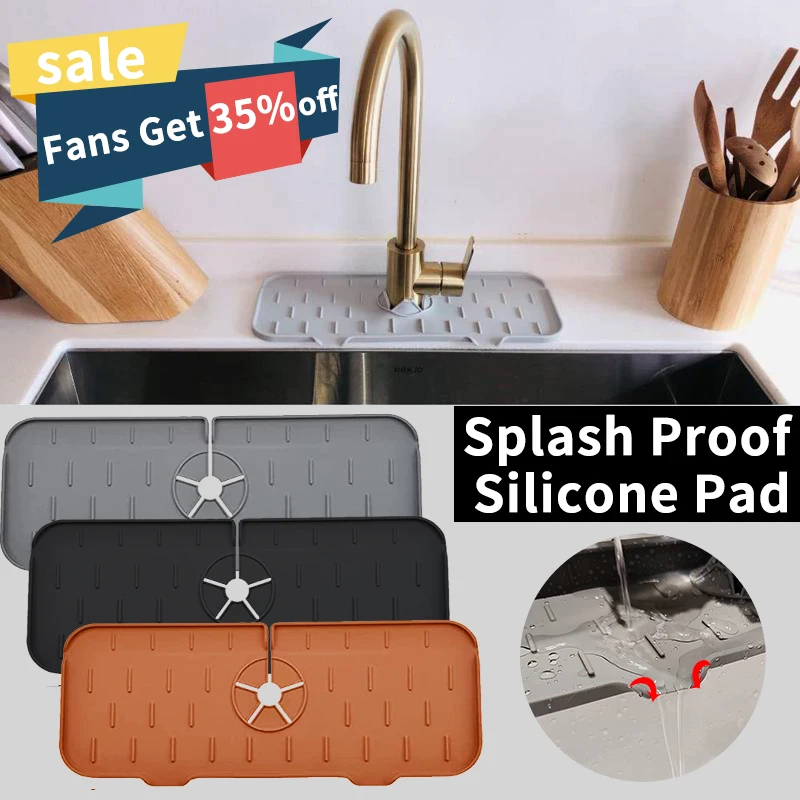 Kitchen Faucet Absorbent Mat Sink Splash Guard Silicone Faucet Splash Catcher Countertop Protector For Bathroom Kitchen Gadgets
Kitchen Faucet Absorbent Mat Sink Splash Guard Silicone Faucet Splash Catcher Countertop Protector For Bathroom Kitchen Gadgets