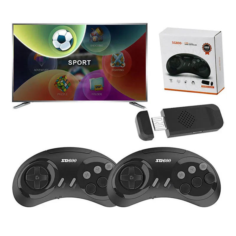 SG800 4k Game Stick Built In 688 Games TV Video Game Console Mini Consola Wireless Gamepad Consolas De Juegos For Sega
SG800 4k Game Stick Built In 688 Games TV Video Game Console Mini Consola Wireless Gamepad Consolas De Juegos For Sega