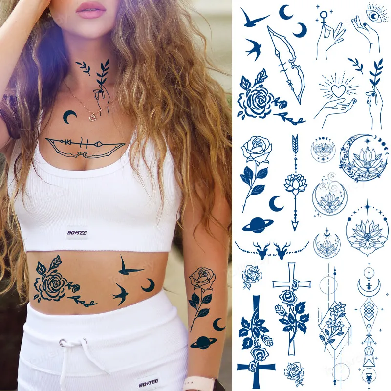8pcs/lot herbal juice tattoo stickers semi-permanent lasting women tattoo waterproof sweat plant juice ink tattoo rose flowers
8pcs/lot herbal juice tattoo stickers semi-permanent lasting women tattoo waterproof sweat plant juice ink tattoo rose flowers