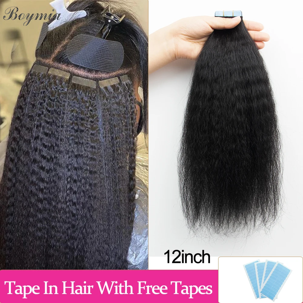 Kinky Straight Tape in Extensions Human Hair Black Women Cuticle Remy Tape in Hair Extensions Brazilian Yaki Tape Ins Hair 20pcs
Kinky Straight Tape in Extensions Human Hair Black Women Cuticle Remy Tape in Hair Extensions Brazilian Yaki Tape Ins Hair 20pcs