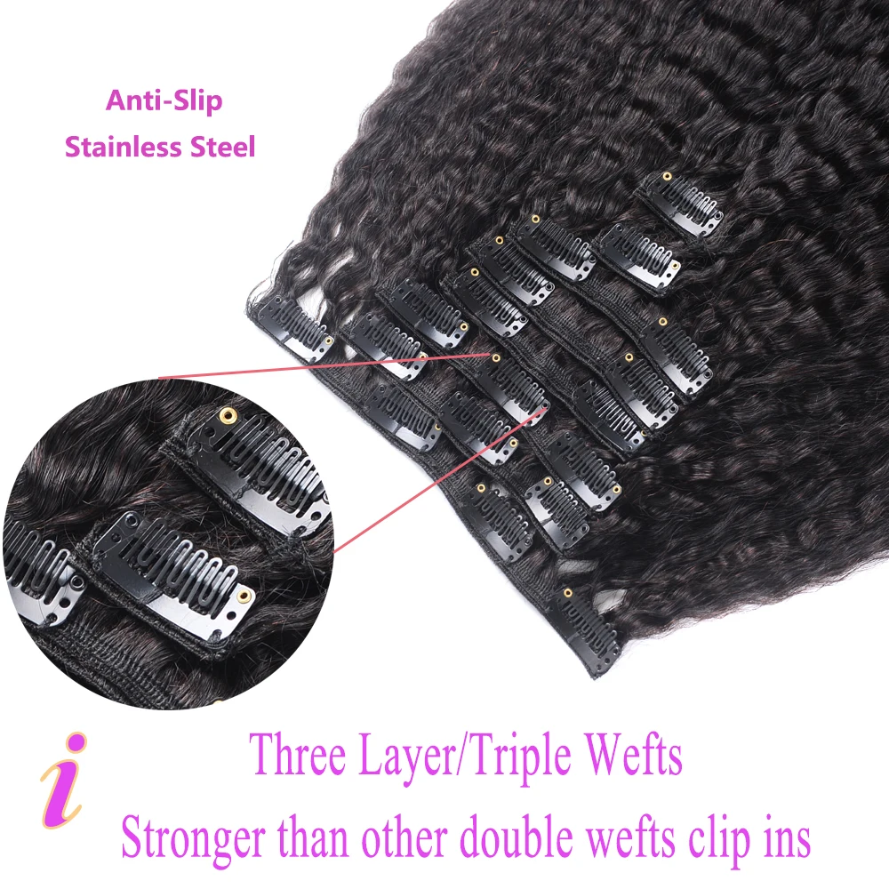 Kinky Straight Clip In Hair Extensions Human Hair Three Layer Wefts Machine-made Remy Real Brazilian Hair Extensions Re4U Hair
Kinky Straight Clip In Hair Extensions Human Hair Three Layer Wefts Machine-made Remy Real Brazilian Hair Extensions Re4U Hair