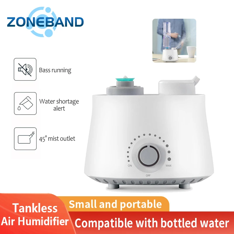 Mini Portable Air Humidifier Tankless Design for Bottled Water Mist Maker Sprayer Water Shortage Alert Office Home Appliance
Mini Portable Air Humidifier Tankless Design for Bottled Water Mist Maker Sprayer Water Shortage Alert Office Home Appliance