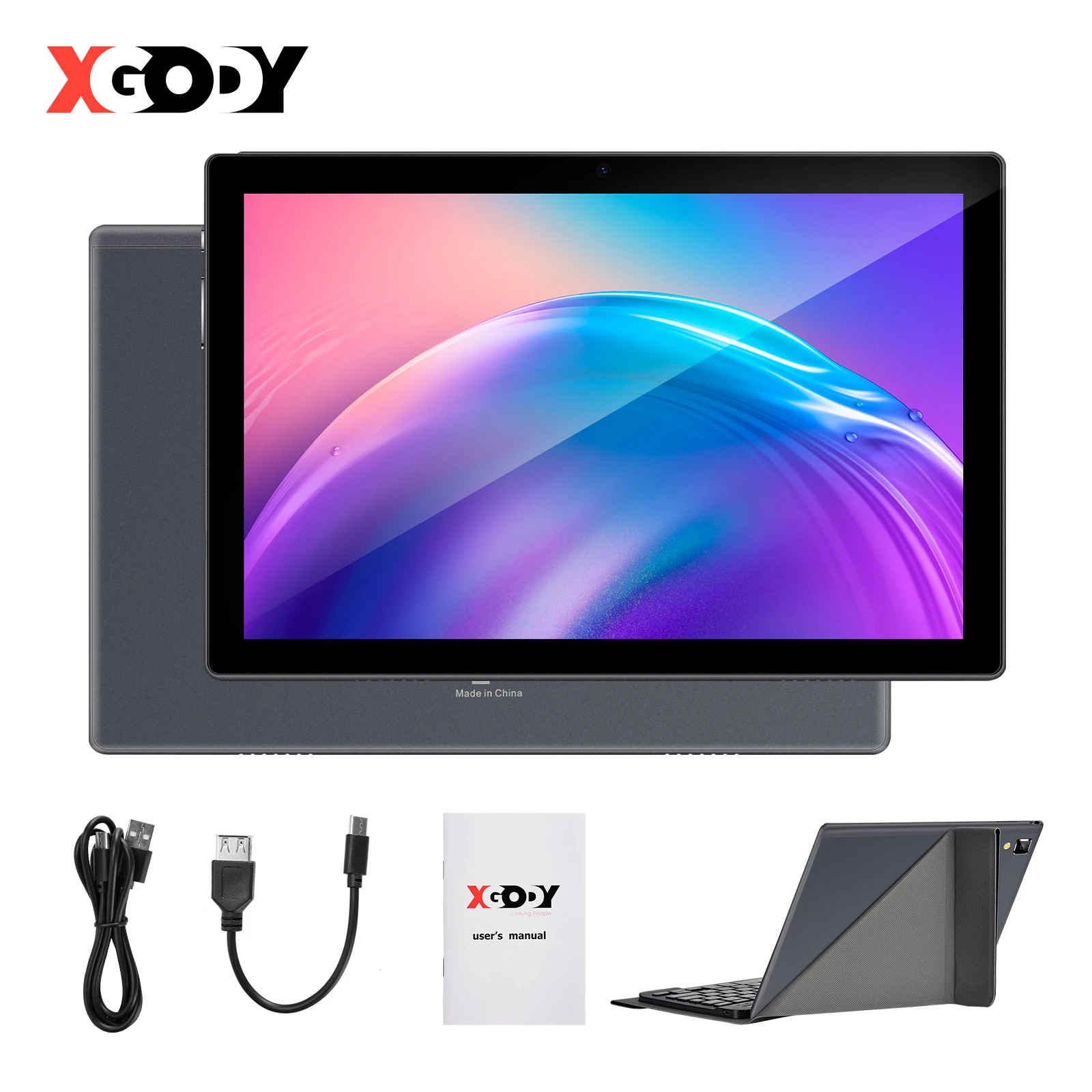 XGODY 10.1 Inch Tablet PC Android 11 4GB 64GB Octa Core 1920x1200 IPS Screen Dual Band WiFi 8MP Bluetooth Type-C Cheap Tablets - купить по