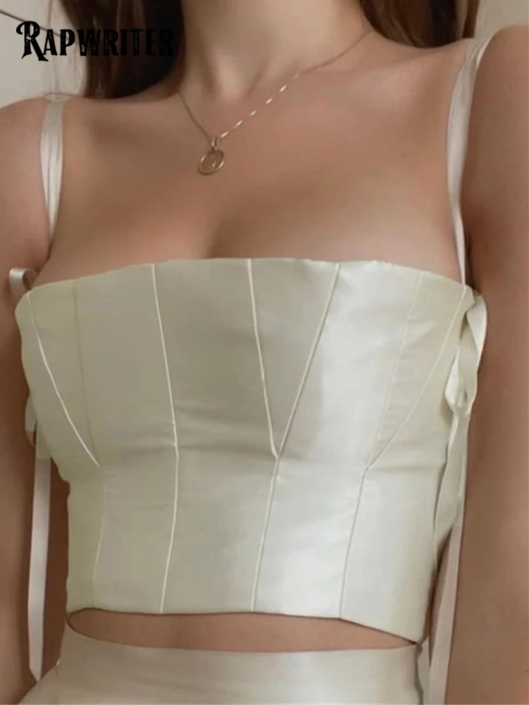 Rapwriter Elegant Satin Cami Top Y2K Solid Lace Up Skinny Corset Sweet Holiday Mini Vest Sexy Backless Corset Top Girl Partywear
Rapwriter Elegant Satin Cami Top Y2K Solid Lace Up Skinny Corset Sweet Holiday Mini Vest Sexy Backless Corset Top Girl Partywear