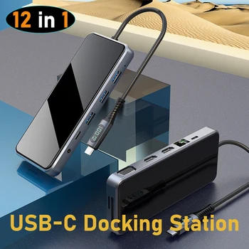 USB Type-C MST HUB USB-C docking station 2x hdmi for laptop accessories MacBook Thunderbolt Dock HD Mac mini Dell Lenovo HP ASUS