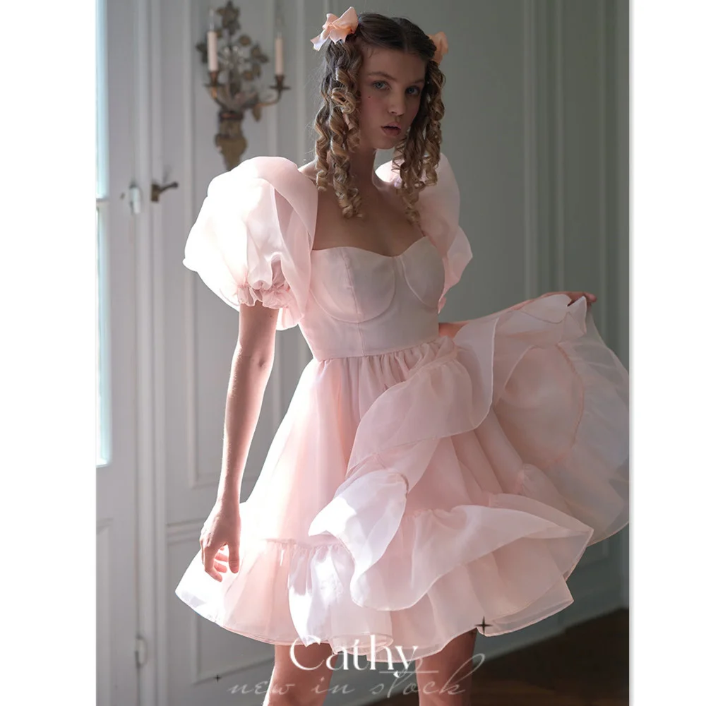 Cathy Selkie Baby Pink Prom Mini Prom Dress Princess Puffy Sleeve Party Dress Custom Color Ball فستان سهرة Sweetie Evening Dress
Cathy Selkie Baby Pink Prom Mini Prom Dress Princess Puffy Sleeve Party Dress Custom Color Ball فستان سهرة Sweetie Evening Dress