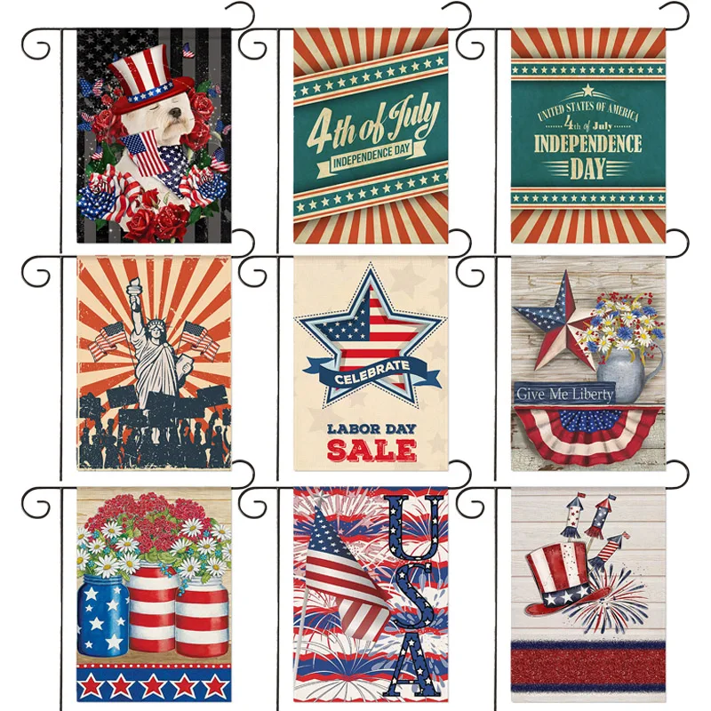 USA Independence Day Statue Of Liberty Daisy Firework Eagle Garden Flag Double Sided For Holiday Outdoor Yard Decorative Flag 
USA Independence Day Statue Of Liberty Daisy Firework Eagle Garden Flag Double Sided For Holiday Outdoor Yard Decorative Flag