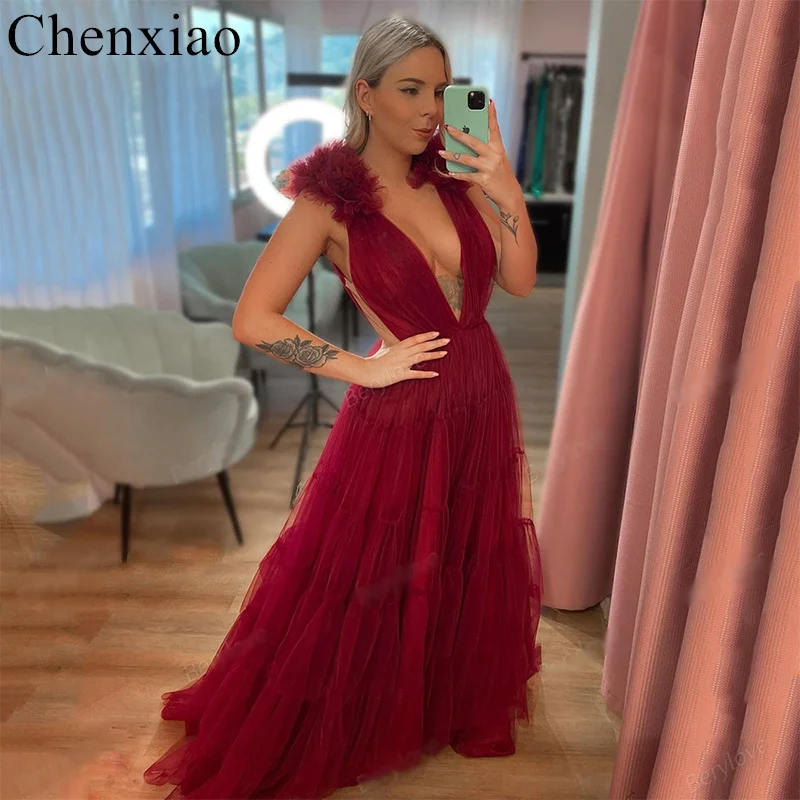 Sexy Burgundy Evening Dress Vestido De Fiesta De Noche Formal Evening Valentine‘s Day Deep V-Neck Sleeveless Backless
Sexy Burgundy Evening Dress Vestido De Fiesta De Noche Formal Evening Valentine‘s Day Deep V-Neck Sleeveless Backless