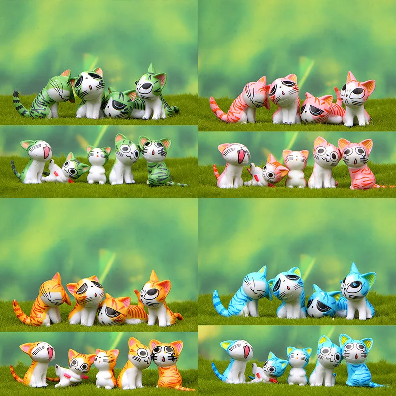 9pcs/set 3-3.5cm Cartoon Cute Animal 5 Colors Multiple Expressions Cheese Cat Figure Toys Micro Landscape Gardening Ornament
9pcs/set 3-3.5cm Cartoon Cute Animal 5 Colors Multiple Expressions Cheese Cat Figure Toys Micro Landscape Gardening Ornament
