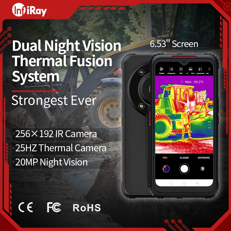 InfiRay PX1 5G Unlocked NFC 6.53'' Rugged Phone Four Cameras 8GB 256GB Thermal Imaging Night Vision Smartphone IP68/69K
InfiRay PX1 5G Unlocked NFC 6.53'' Rugged Phone Four Cameras 8GB 256GB Thermal Imaging Night Vision Smartphone IP68/69K