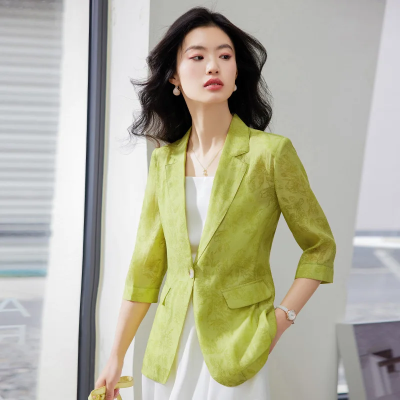 Suit Summer New Style Thin Green Coat Formal Women's Work OL Blazers 
Suit Summer New Style Thin Green Coat Formal Women's Work OL Blazers