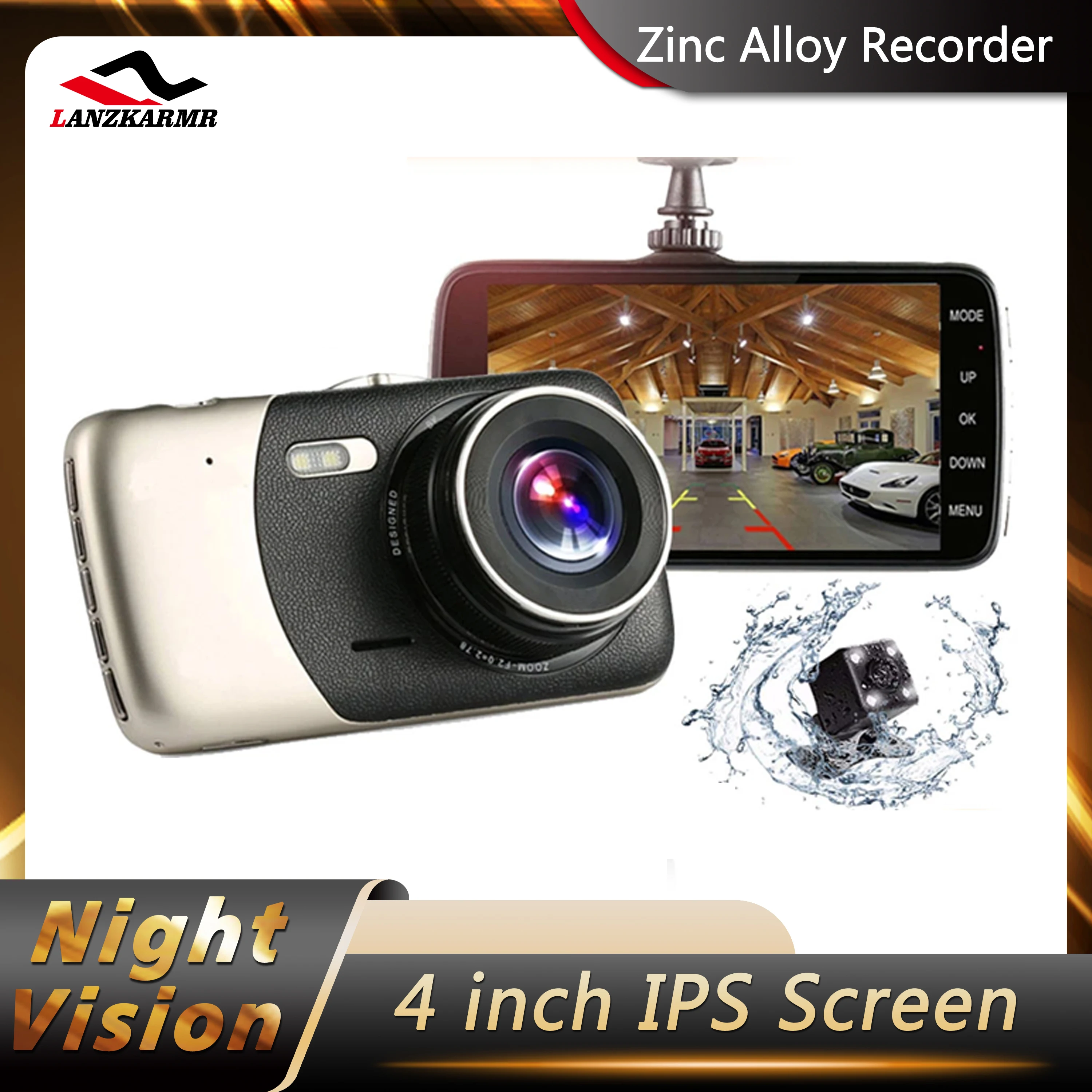 

Dash Cam Car DVR 4 Inch Auto Video Recorder Camera FHD 1080P Dual Lens G-Sensor 170° Rear Vision Registrator Camcorder Dashcam