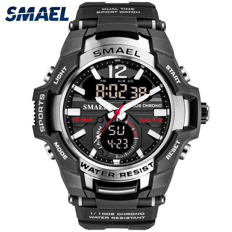 

Men Watches SMAEL Sport Watch Waterproof 50M Wristwatch Relogio Masculino Militar 1805 Men's Clock Digital Military Army Watch