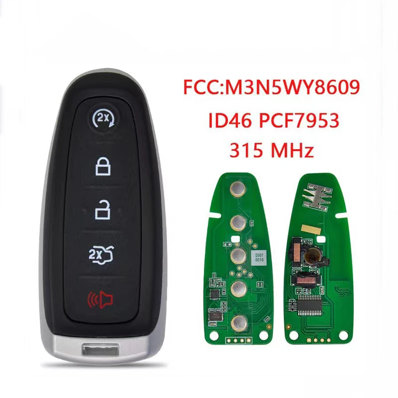 Ford Elite Explorer Edge Expedition Flex C-MAX Smart Card Car Key 315/433 MHZ 46 Chips 5 Button Remote Control Key M3N5WY8609
Ford Elite Explorer Edge Expedition Flex C-MAX Smart Card Car Key 315/433 MHZ 46 Chips 5 Button Remote Control Key M3N5WY8609