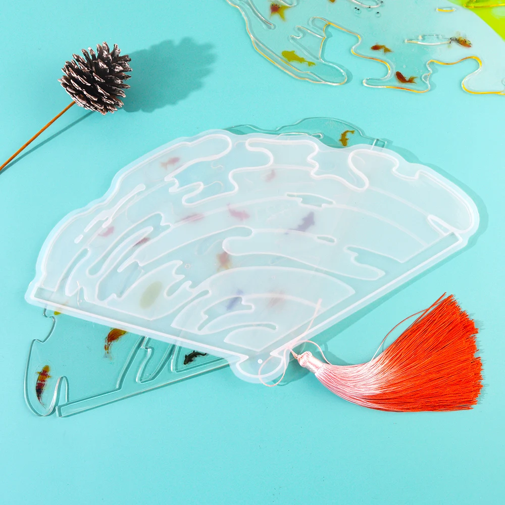 DIY Transparent Water Wave Shape Fan Molde Epoxi Resin Casting Silicone Mould Crystal Fan Making Tools Silikonform Epoxidharz
DIY Transparent Water Wave Shape Fan Molde Epoxi Resin Casting Silicone Mould Crystal Fan Making Tools Silikonform Epoxidharz