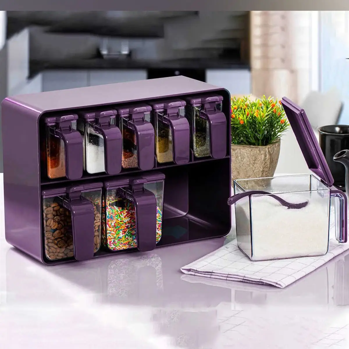 Kitchen Storage Acrylic 8 Piece Spice Set Organizer Kitchen Accessory Spice Cruet New Home Gift For Mom Women Original
Kitchen Storage Acrylic 8 Piece Spice Set Organizer Kitchen Accessory Spice Cruet New Home Gift For Mom Women Original