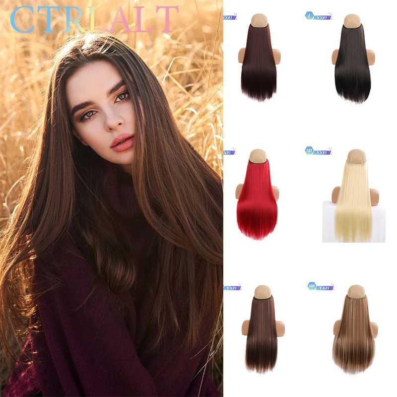 CTRLALT 24 Inch Synthetic Long Straight Hair Invisible Wire Extension Hair Clip Wig Fishing Wire Extension Wig Women
CTRLALT 24 Inch Synthetic Long Straight Hair Invisible Wire Extension Hair Clip Wig Fishing Wire Extension Wig Women
