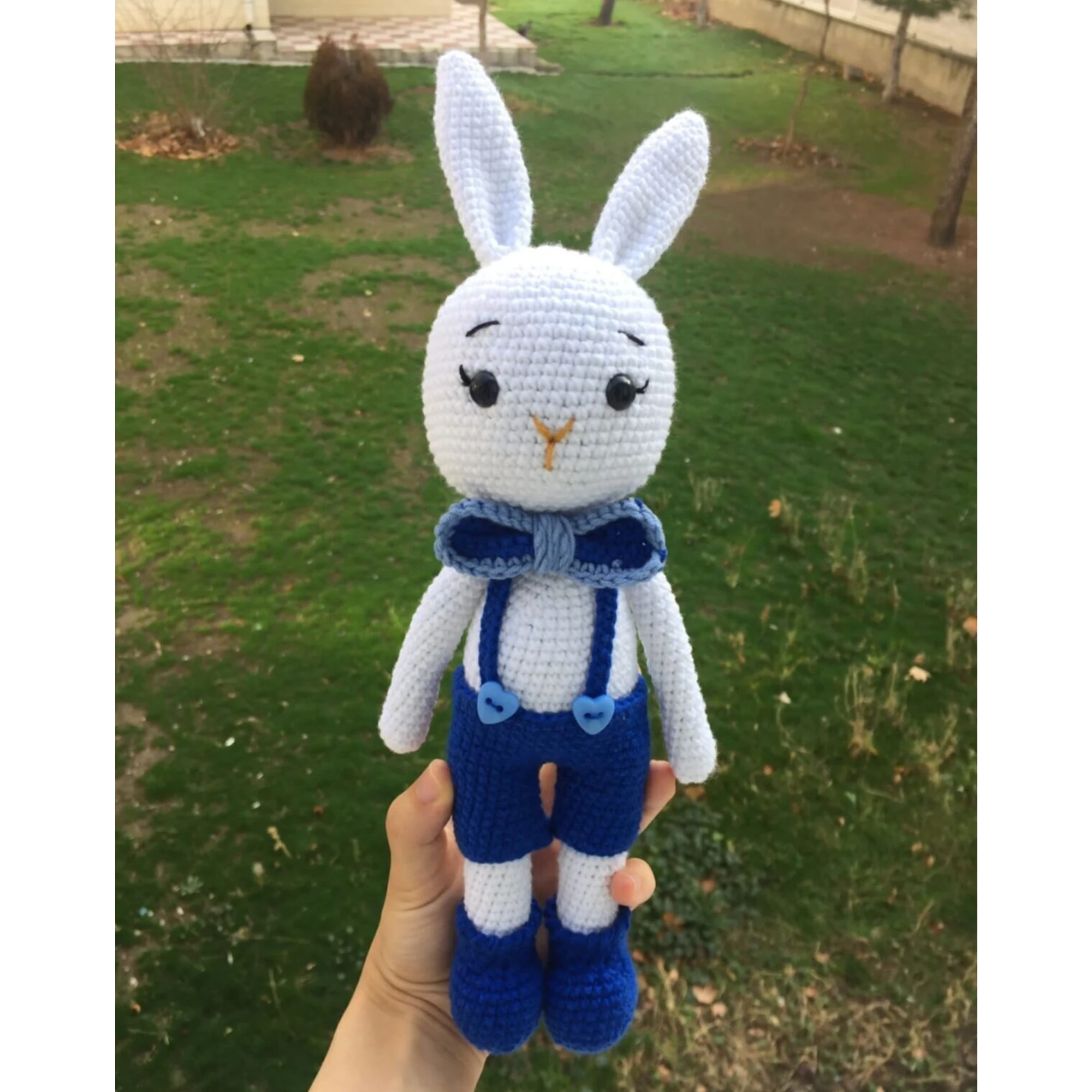 Amigurumi Rabbit Overalls in Organic Knitted Animal Toy Washable Handmade Dolls Newborn Sleeping Companion Sweet Baby for Sale
Amigurumi Rabbit Overalls in Organic Knitted Animal Toy Washable Handmade Dolls Newborn Sleeping Companion Sweet Baby for Sale